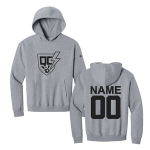 QC Strikers Soccer BELLA CANVAS Unisex 10-Ounce Heavyweight Pullover Hoodie-Athletic Heather
