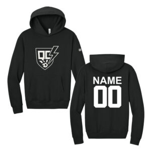 QC Strikers Soccer BELLA CANVAS Unisex 10-Ounce Heavyweight Pullover Hoodie-Vintage Black