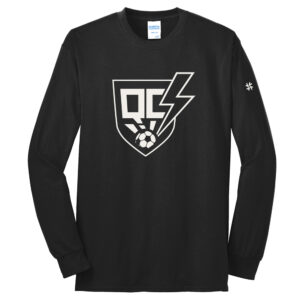 QC Strikers Soccer Unisex Cotton Long Sleeve Tee-Black