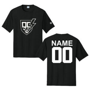 QC Strikers Soccer Port Company Men Essential Performance Tee-Black