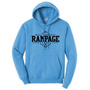 Rampage Baseball Unisex Basic Hooded Sweatshirt-Aquatic Blue