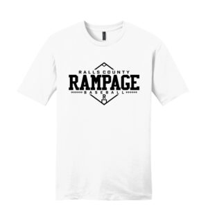 Rampage Baseball Unisex premium Short Sleeve Tee-White