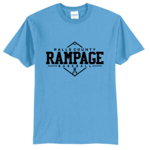 Rampage Baseball Unisex Short Sleeve Tee-Aquatic Blue