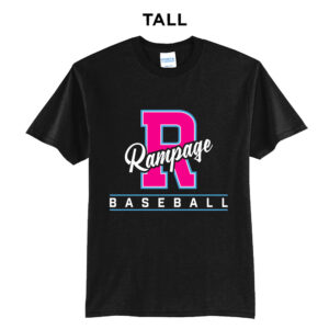 Rampage Baseball Tall Short Sleeve Tee-Black