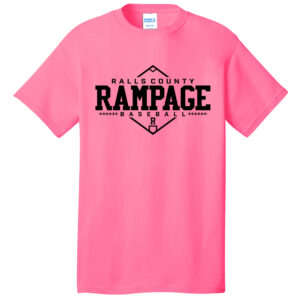 Rampage Baseball Unisex Short Sleeve Tee-Neon Pink