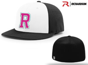 Rampage Baseball Richardson Pro Lite FlexFit Cap Alt front-White/Black