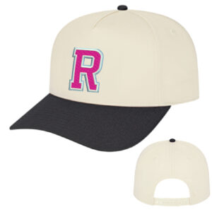 Rampage Baseball Cap America Hometown 5 Panel Cap-Cream Black