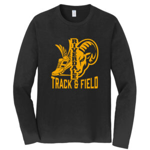 Riverdale Track Field Unisex Cotton Fan Favorite Long Sleeve Tee-Black