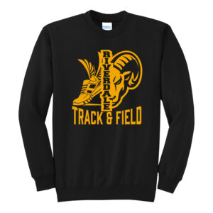 Riverdale Track Field Unisex Fleece Crewneck Sweatshirt-Black