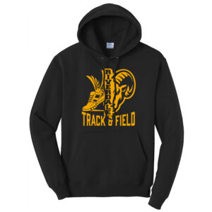 Riverdale Track Field Unisex Fleece Hooded Sweashirt-Black
