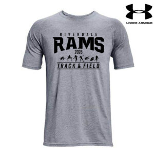 Riverdale Track Field Men Under Armour Athletics soft cotton blend T-shirt-Steel Grey Heather (S, L-4X)
