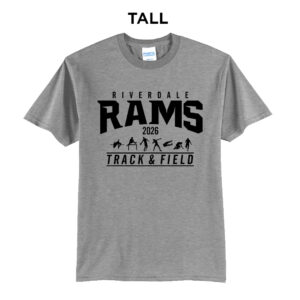 Riverdale Track Field Tall Short Sleeve Tee-Grey