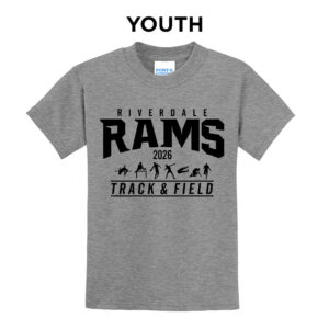 Riverdale Track Field Youth Short Sleeve Tee-Grey