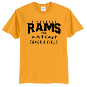 Riverdale Track Field Unisex Short Sleeve Tee-Gold