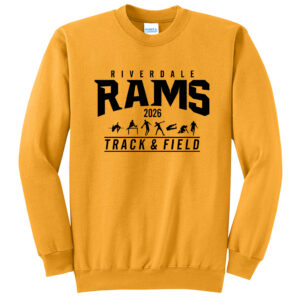 Riverdale Track Field Unisex Fleece Crewneck Sweatshirt-Gold