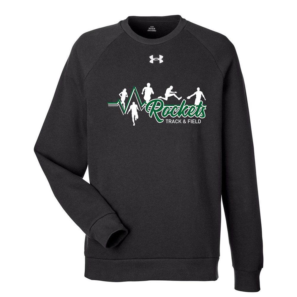 Rock Falls Track Field Under Armour UA Rival Fleece Crewneck Sweatshirt Adult-Black