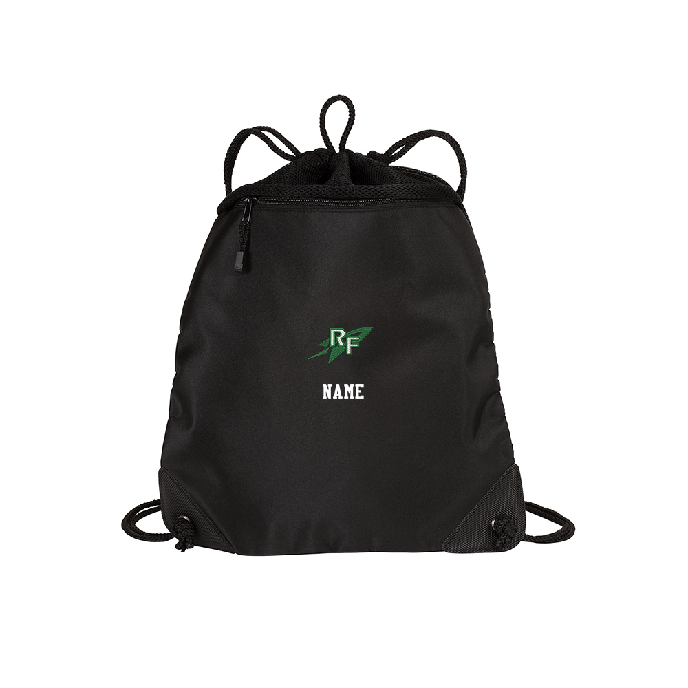 Rock Falls Track Field Port Authority Cinch Pack with Mesh Trim-Black