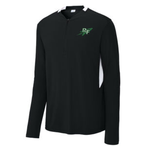 Rock Falls Track Field Sport-Tek Men Club 1/4-Zip Pullover-Black/White