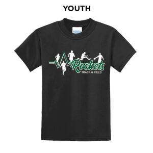 Rock Falls Track Field Youth Short Sleeve Tee-Black
