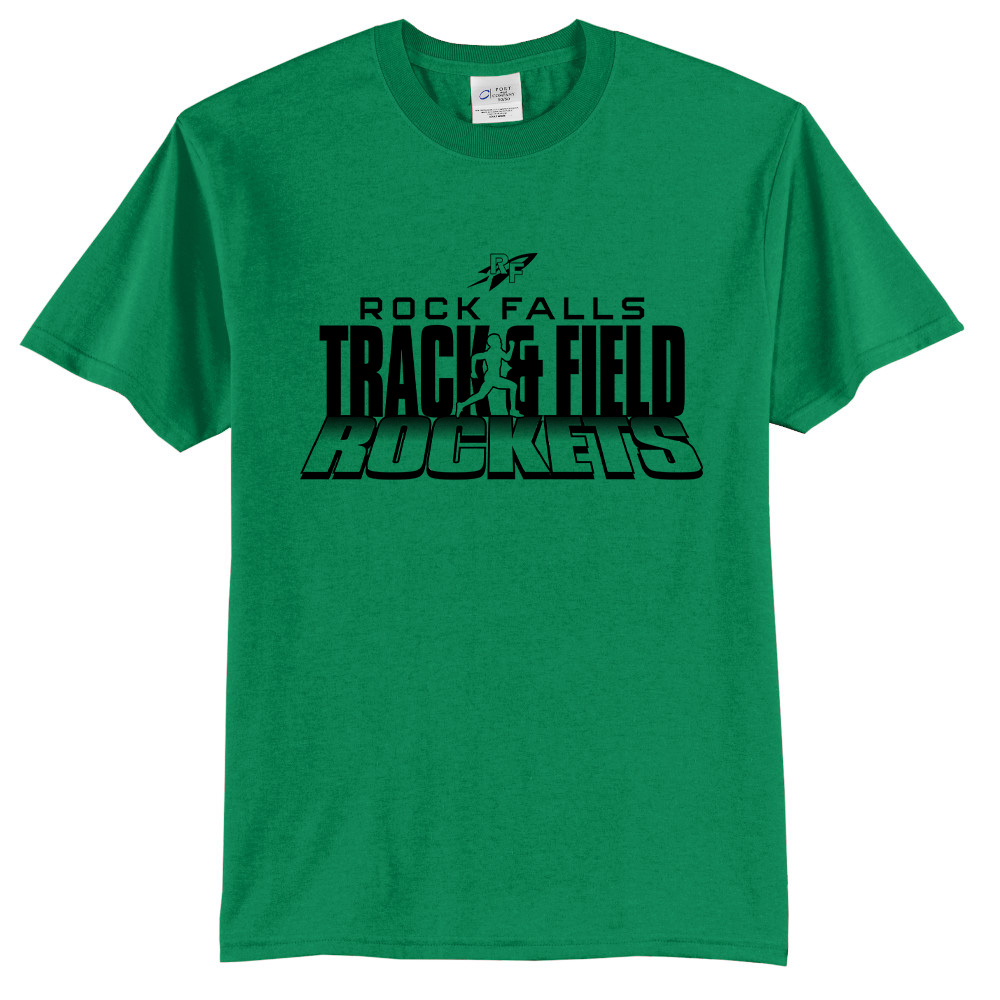Rock Falls Track Field Unisex Short Sleeve Tee-Kelly
