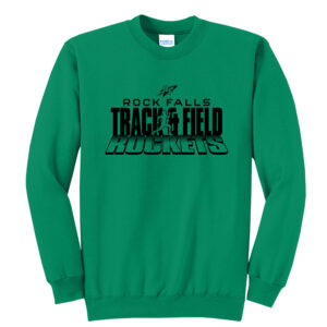 Rock Falls Track Field Unisex Fleece Crewneck Sweatshirt-Kelly