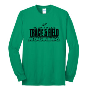 Rock Falls Track Field Unisex Cotton Long Sleeve Tee-Kelly