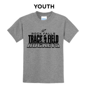 Rock Falls Track Field Youth Short Sleeve Tee-Athletic Heather