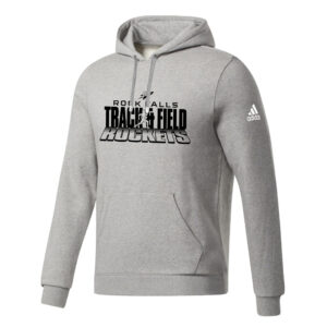 Rock Falls Track Field Adidas Fleece Hooded Sweatshirt- MedGrey Heather