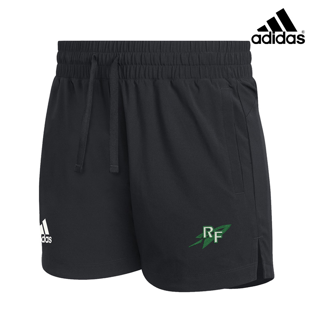 Rock Falls Track Field Adidas women's "Under the Lights" 5" training shorts w/side pockets - BLACK (Xl, 2x)