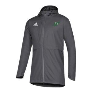 Rock Falls Track Field Adidas Game Mode Full Zip water resistant Rain Jacket – Grey Five (Xl-3x)