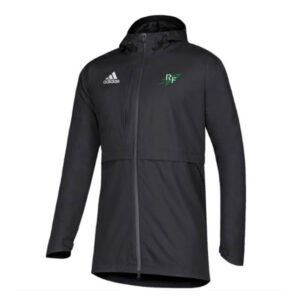 Rock Falls Track Field Adidas Game Mode Full Zip water resistant Rain Jacket – BLACK (2x-4x)