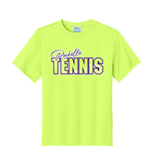 Rochelle Hubs Tennis Essential Performance Tee YOUTH-Neon Yellow