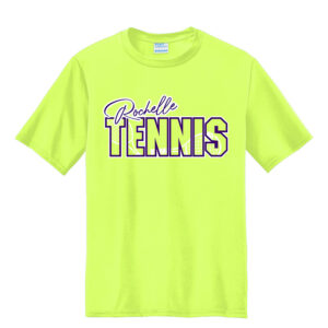 Rochelle Hubs Tennis Port and Company Performance Tee Men-Neon Yellow