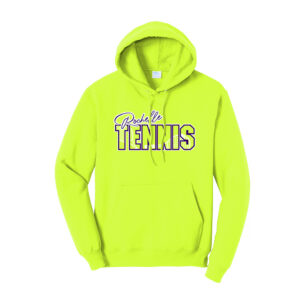 Rochelle Hubs Tennis Unisex Fleece Hooded Sweatshirt-Safety Green