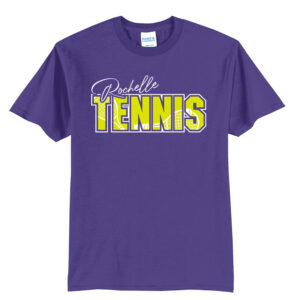 Rochelle Hubs Tennis Unisex Short Sleeve Tee-Purple