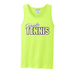 Rochelle Hubs Tennis Unisex/Men Core Cotton Tank Top-Neon Yellow