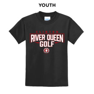 River Queen Golf Youth Short Sleeve Tee-Black