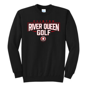 River Queen Golf Unisex Fleece Crewneck Sweatshirt-Black