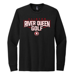 River Queen Golf District Perfect Blend CVC Long Sleeve Tee Unisex-Black