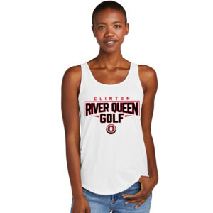 River Queen Golf District Women’s Perfect Tri Relaxed Tank-White