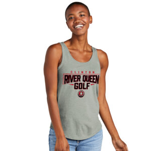 River Queen Golf District Women’s Perfect Tri Relaxed Tank-Heathered Grey