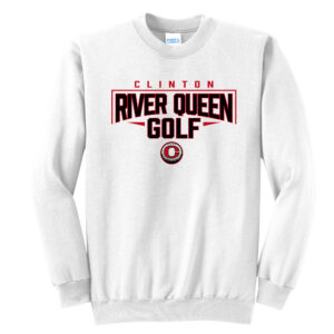 River Queen Golf Unisex Fleece Crewneck Sweatshirt-White