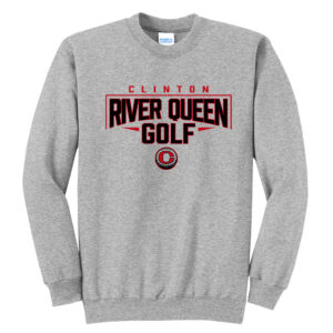 River Queen Golf Unisex Fleece Crewneck Sweatshirt-Athletic Heather