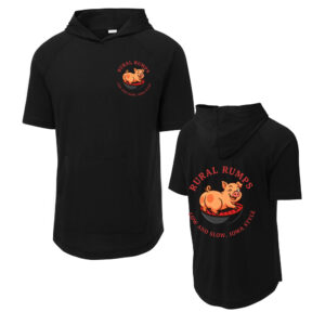 Rural Rumps Sport-Tek Posicharge Tri-Blend Wicking Short Sleeve Hoodie Men-Black