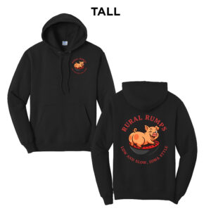 Rural Rumps Tall Fleece Hooded Sweatshirt-Black