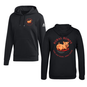 Rural Rumps Adult Adidas Fleece Hooded Sweatshirt- Black