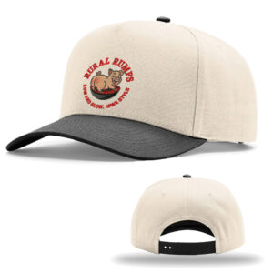 Rural Rumps Richardson Full Fabric 5 Panel Champ Cap combo-Cream/Black