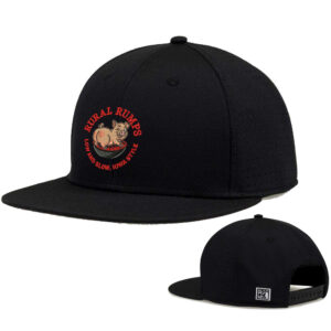Rural Rumps The Game Perforated GameChanger Snapback Cap-Black