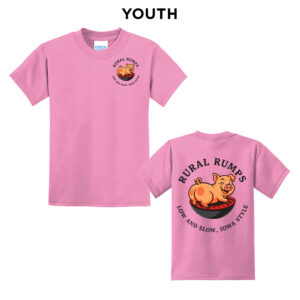 Rural Rumps Youth Short Sleeve Tee-Candy Pink