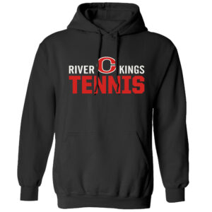 River King Tennis Unisex Basic Hooded Sweatshirt-Black